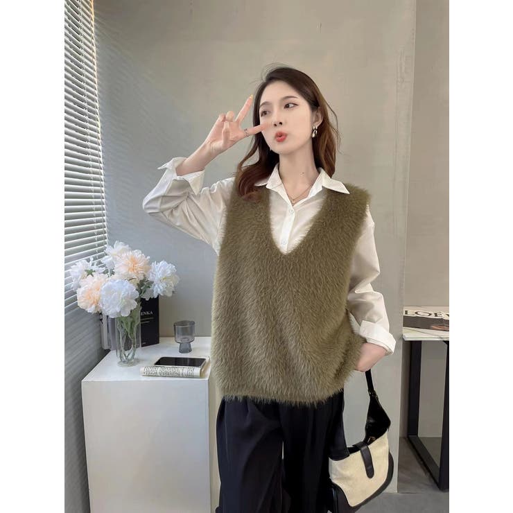 カーキ | シャギーベスト | Ulysses