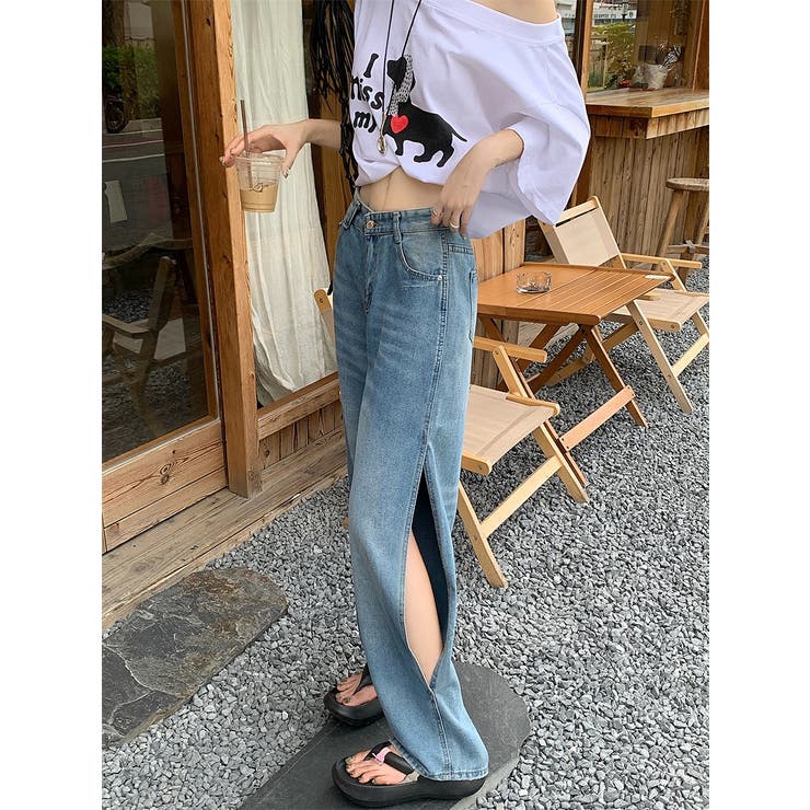 サイドスリットデニムワイドパンツ | Ulysses | 詳細画像2 