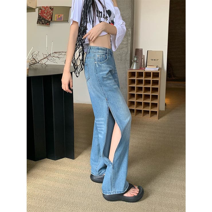 サイドスリットデニムワイドパンツ | Ulysses | 詳細画像4 