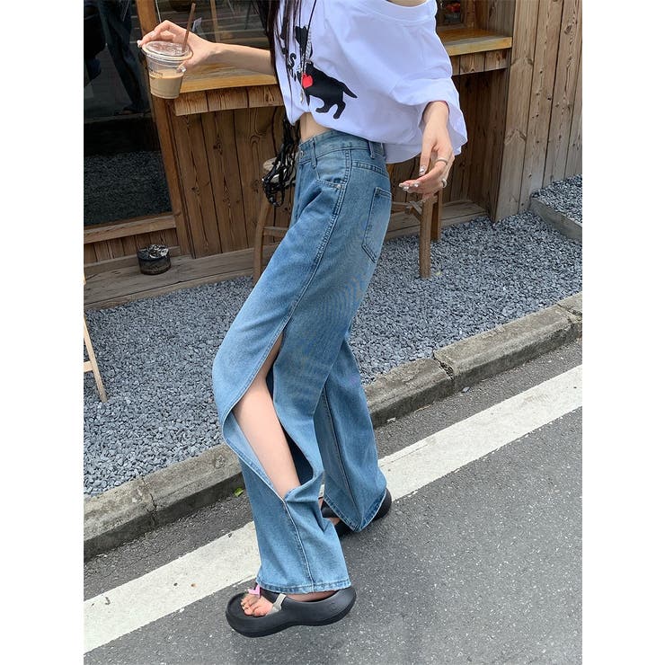 サイドスリットデニムワイドパンツ | Ulysses | 詳細画像7 