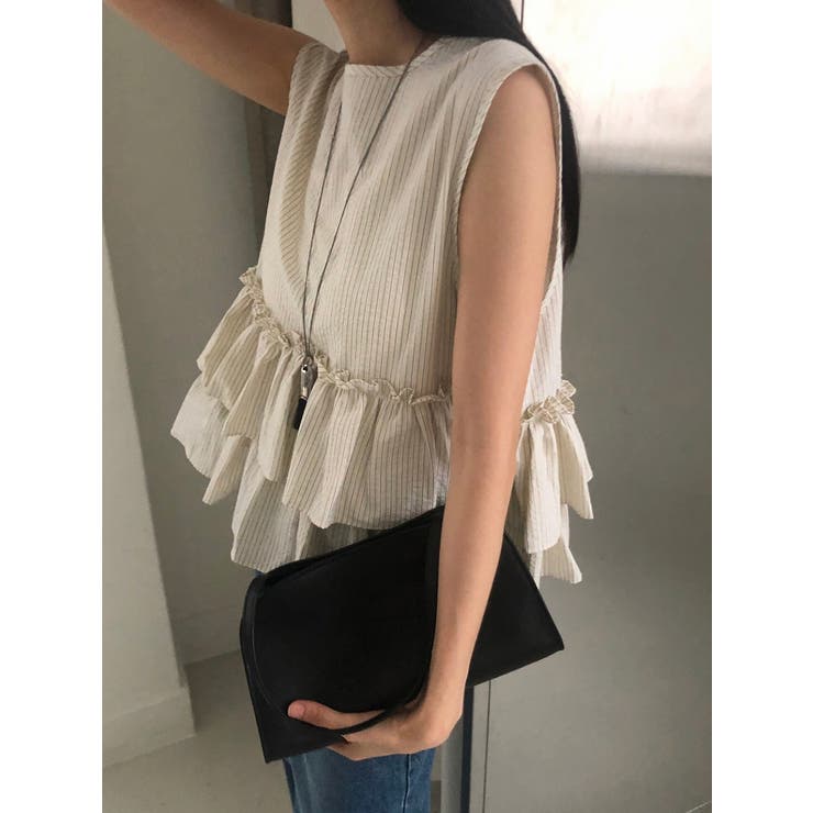 リボン袖なしストライプシャツトップス | Ulysses | 詳細画像8 