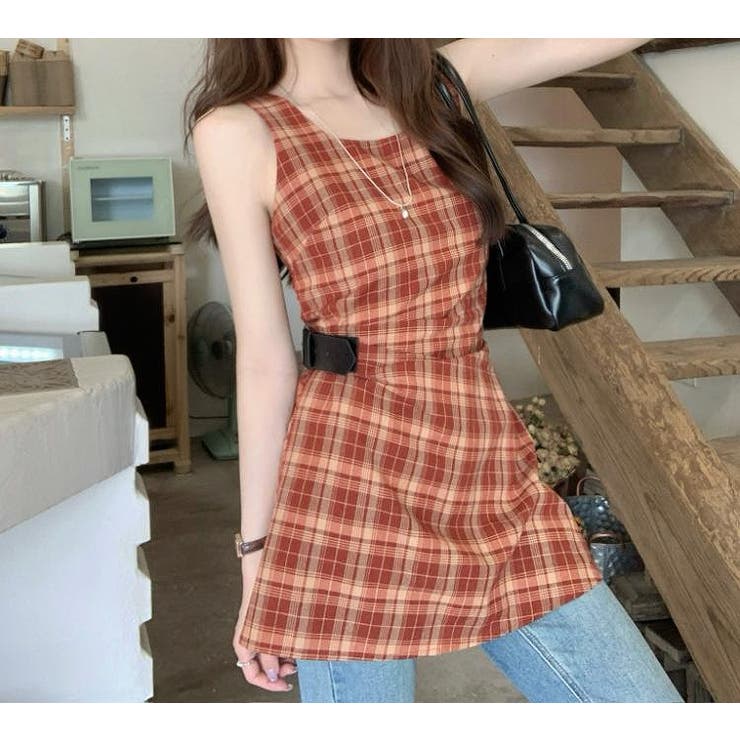 袖なしチェック柄ベストトップス | Ulysses | 詳細画像4 