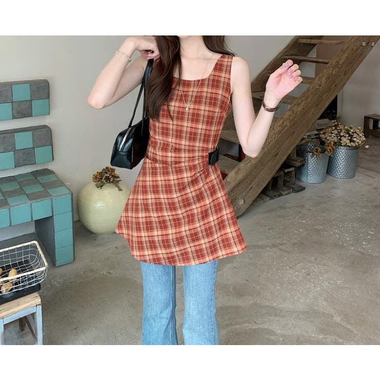 袖なしチェック柄ベストトップス | Ulysses | 詳細画像6 