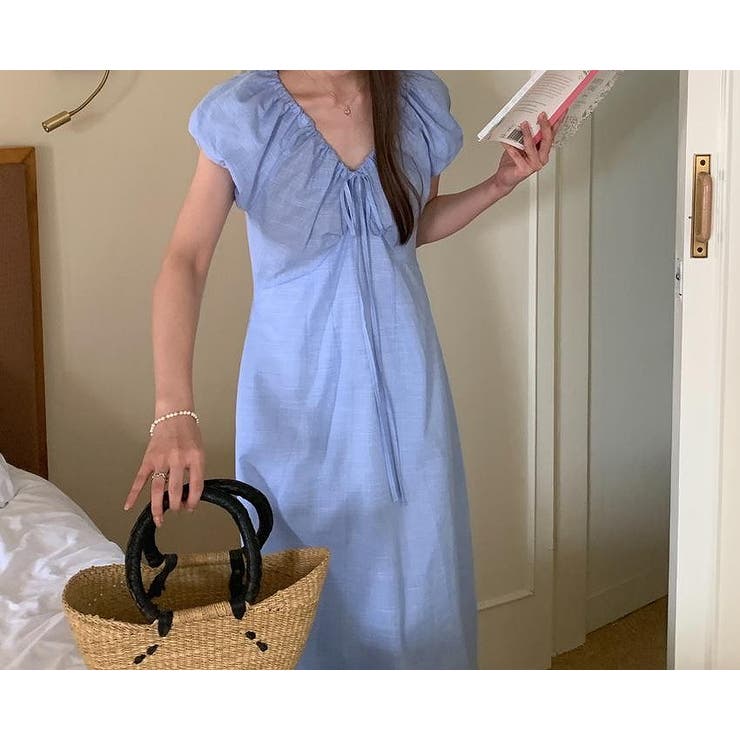 リボン半袖Vネックワンピース | Ulysses | 詳細画像5 