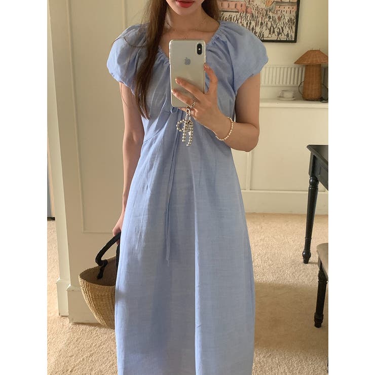 リボン半袖Vネックワンピース | Ulysses | 詳細画像7 