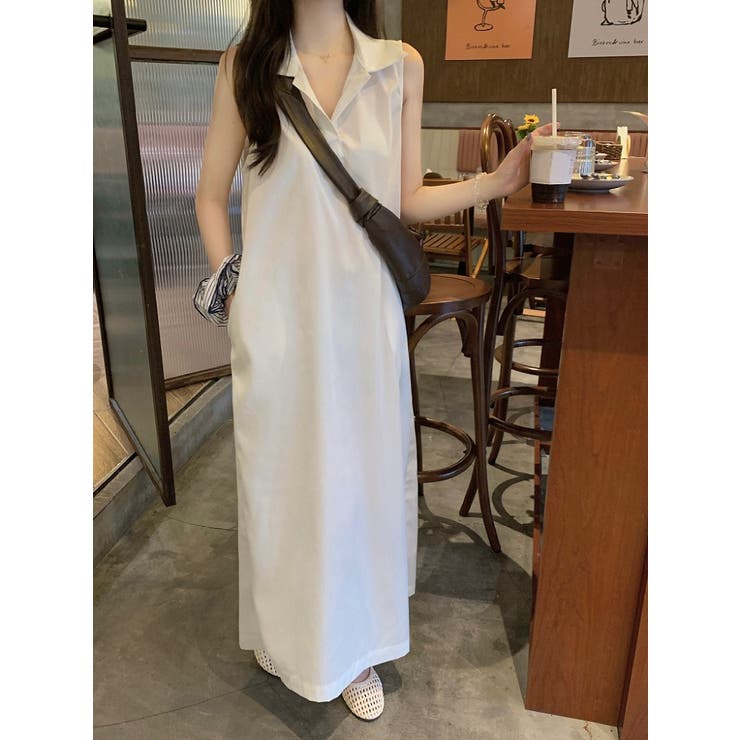 ボタンダウン袖なしワンピース | Ulysses | 詳細画像4 