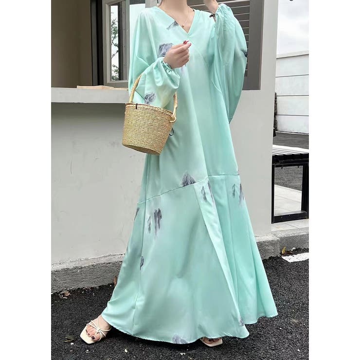 グリーン | 長袖ロングワンピース | Ulysses