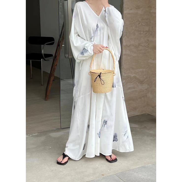 ホワイト | 長袖ロングワンピース | Ulysses