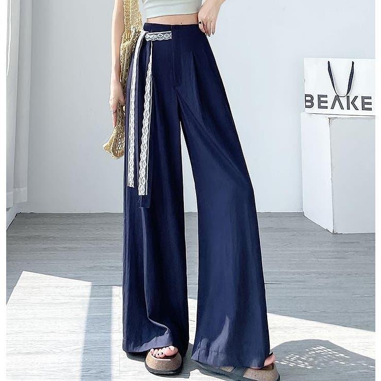 レースリボンワイドパンツ | Ulysses | 詳細画像1 