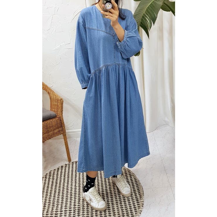ライトブルー | 長袖デニムワンピース | Ulysses