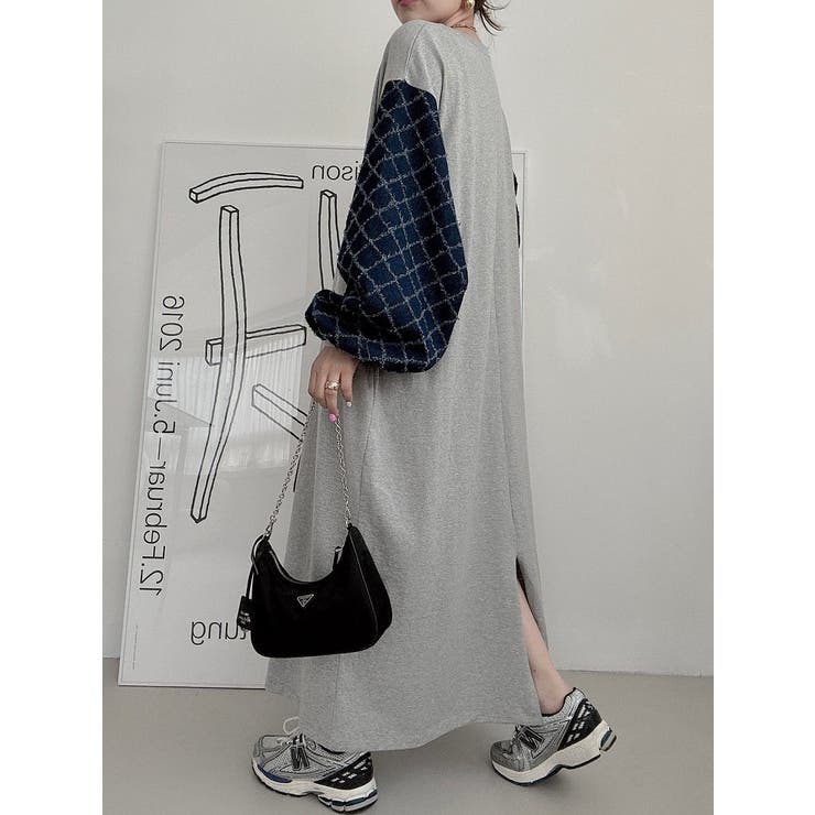 ランタンスリーブオーバーサイズロゴスウェットワンピース | Ulysses | 詳細画像3 