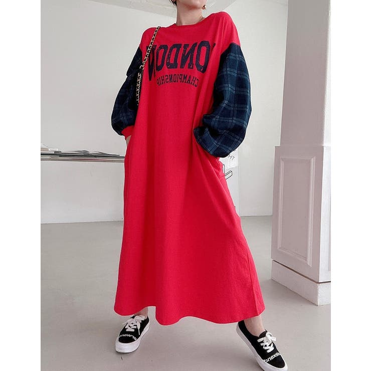 ランタンスリーブオーバーサイズロゴスウェットワンピース | Ulysses | 詳細画像5 