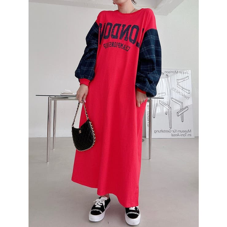 ランタンスリーブオーバーサイズロゴスウェットワンピース | Ulysses | 詳細画像7 