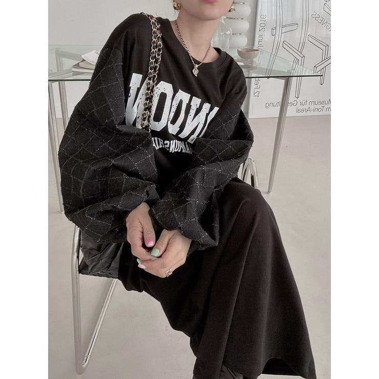 ランタンスリーブオーバーサイズロゴスウェットワンピース | Ulysses | 詳細画像8 