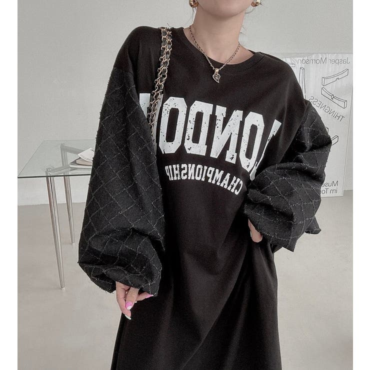 ランタンスリーブオーバーサイズロゴスウェットワンピース | Ulysses | 詳細画像9 