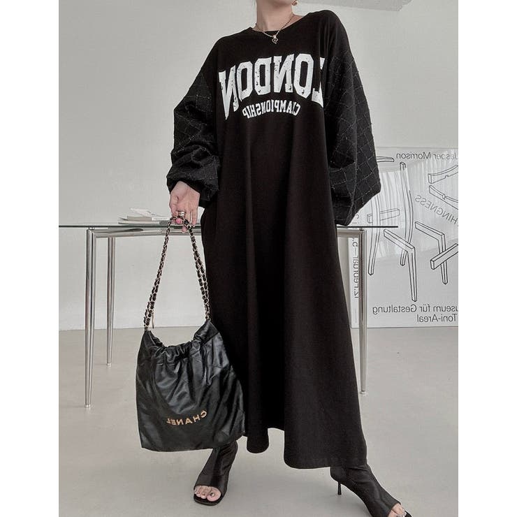 ランタンスリーブオーバーサイズロゴスウェットワンピース | Ulysses | 詳細画像11 