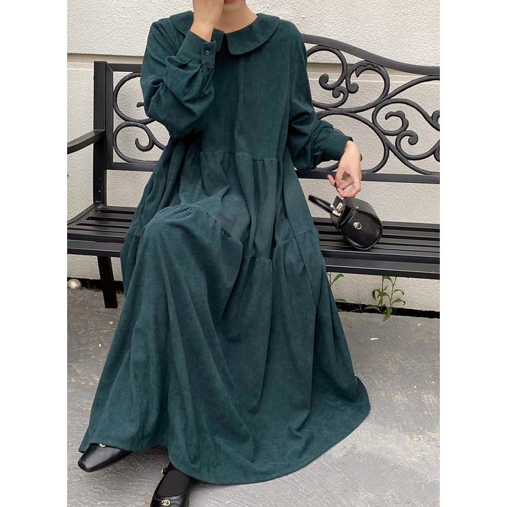 長袖デカ襟コーデュロイワンピース | Ulysses | 詳細画像1 