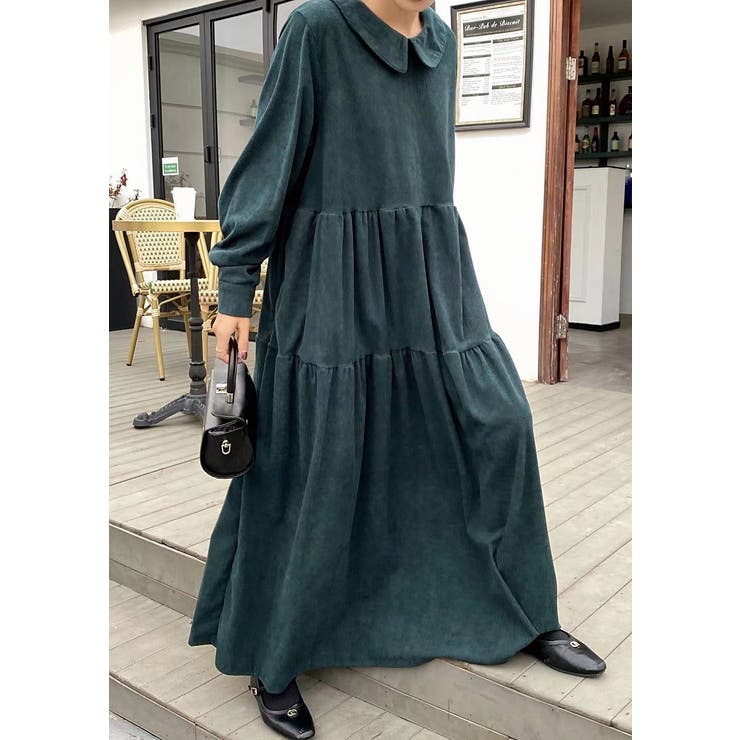 長袖デカ襟コーデュロイワンピース | Ulysses | 詳細画像2 