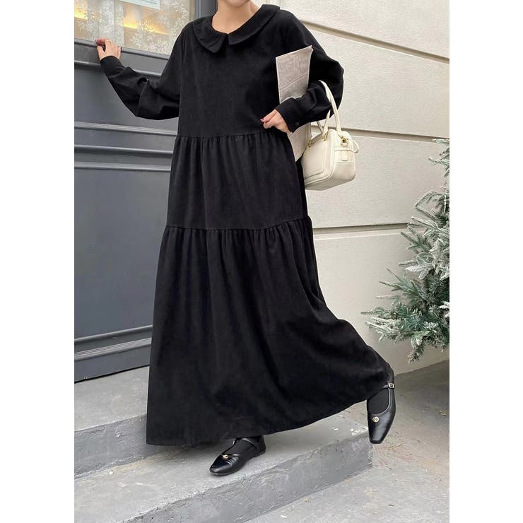 長袖デカ襟コーデュロイワンピース | Ulysses | 詳細画像9 