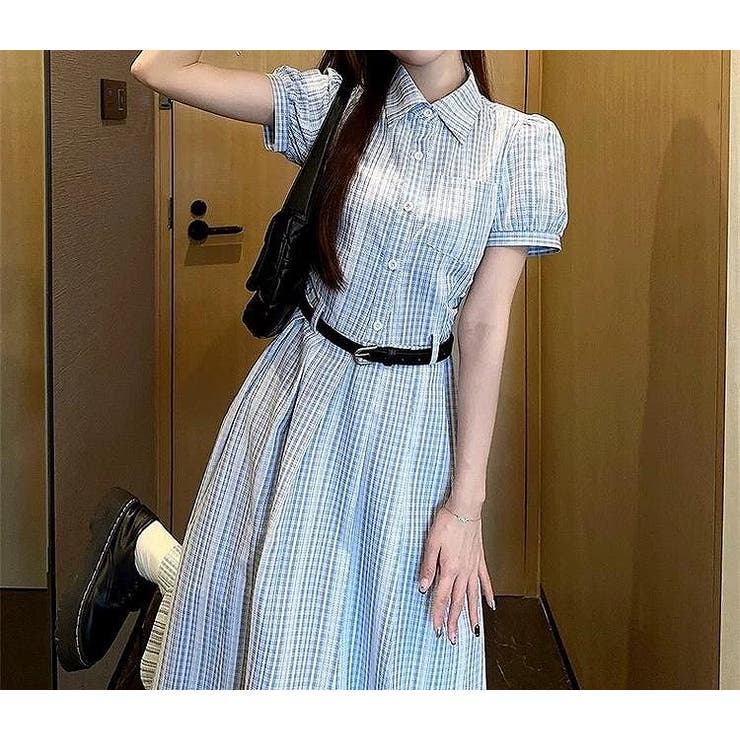 ベルト付き半袖シャツワンピース | Ulysses | 詳細画像1 