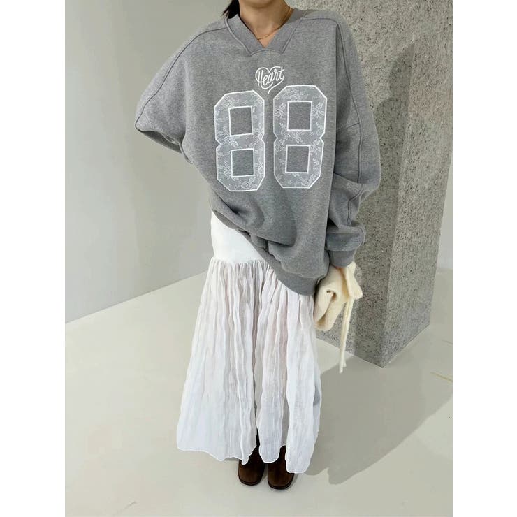 グレー | 刺繍長袖トレーナー | Ulysses