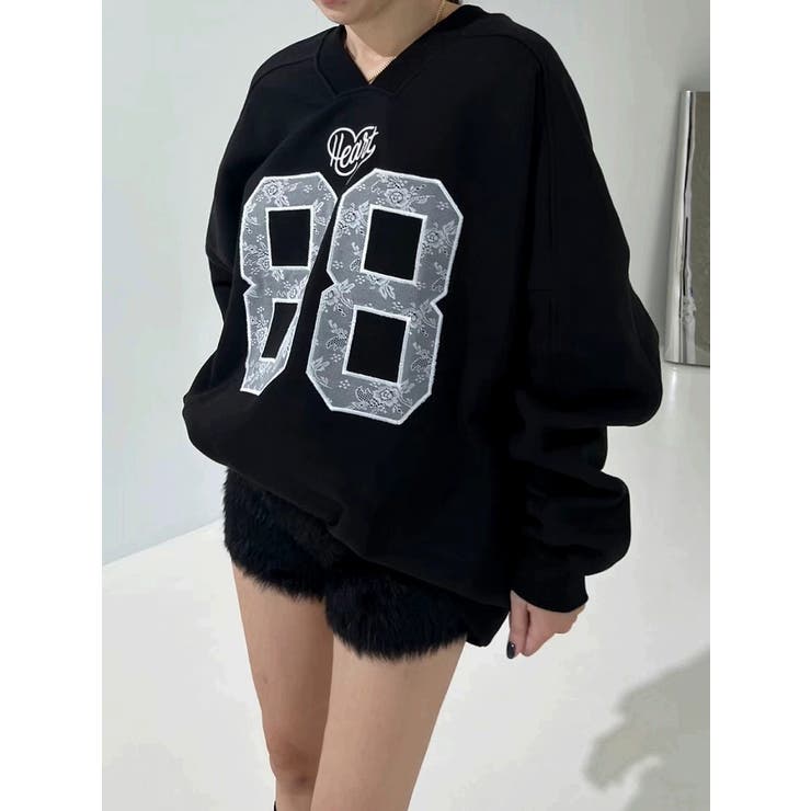 ブラック | 刺繍長袖トレーナー | Ulysses