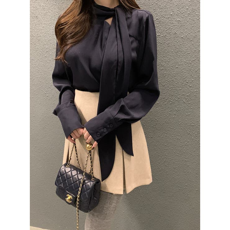 リボンノーカラーシャツトップス | Ulysses | 詳細画像8 