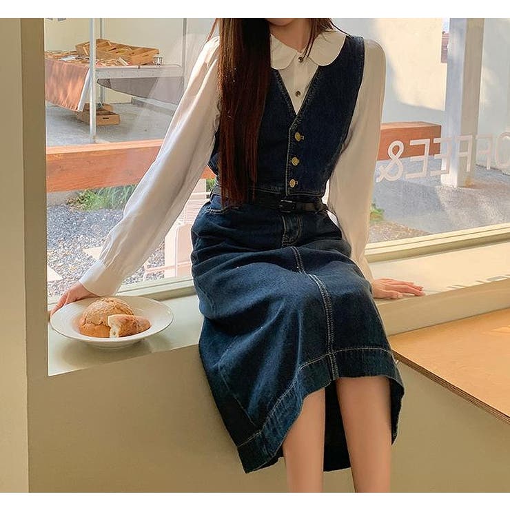 ベルト付きデニムベストワンピース | Ulysses | 詳細画像2 