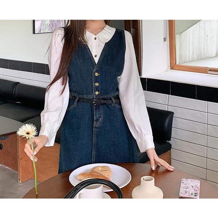 ベルト付きデニムベストワンピース | Ulysses | 詳細画像4 