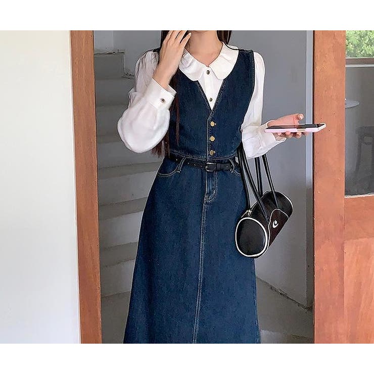 ベルト付きデニムベストワンピース | Ulysses | 詳細画像6 