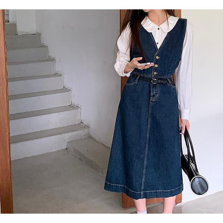 ベルト付きデニムベストワンピース | Ulysses | 詳細画像7 