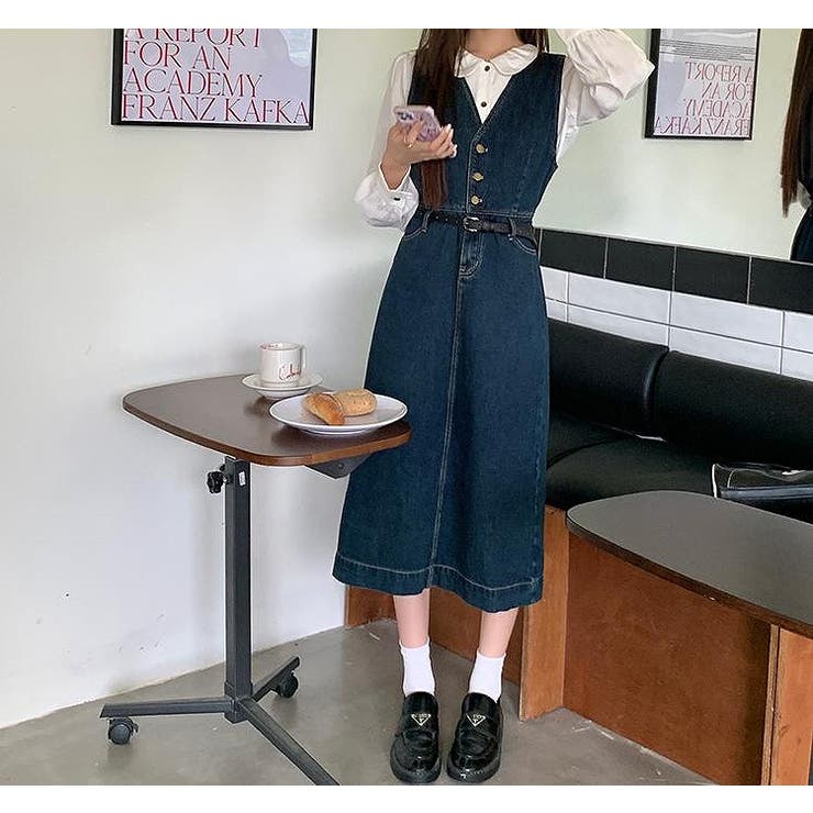 ベルト付きデニムベストワンピース | Ulysses | 詳細画像8 