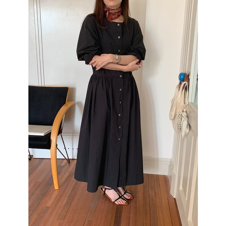 リボン長袖シングルブレストシャツワンピース | Ulysses | 詳細画像6 