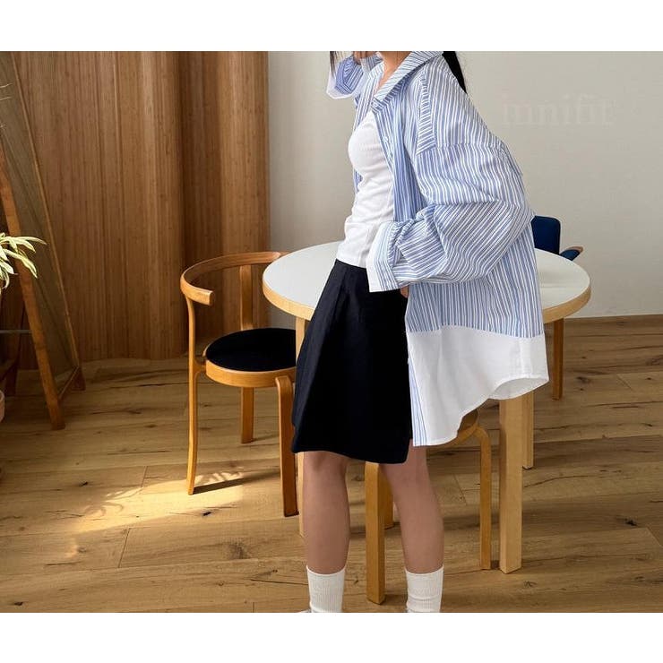 切り替えストライプ長袖シャツ | Ulysses | 詳細画像2 