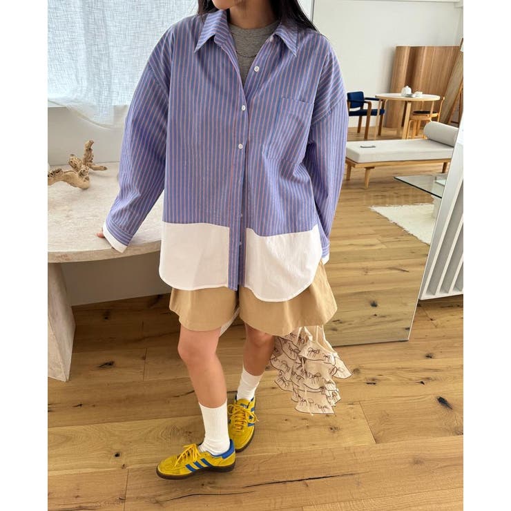 切り替えストライプ長袖シャツ | Ulysses | 詳細画像8 