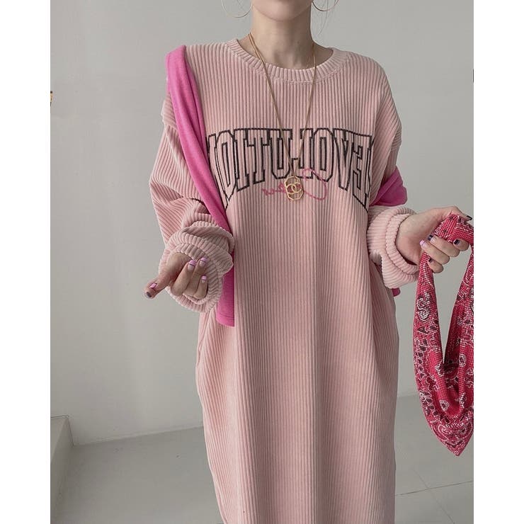 コーデュロイ長袖プリントワンピース | Ulysses | 詳細画像2 