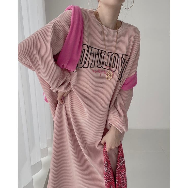 コーデュロイ長袖プリントワンピース | Ulysses | 詳細画像3 