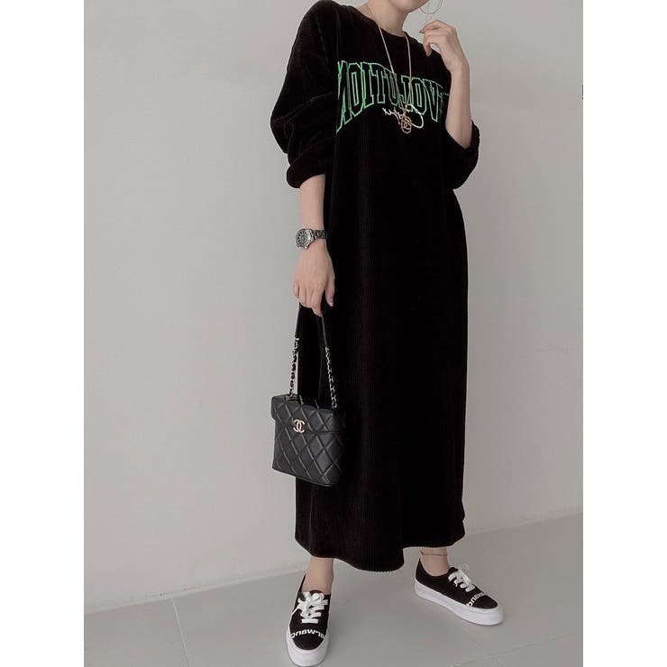 コーデュロイ長袖プリントワンピース | Ulysses | 詳細画像6 