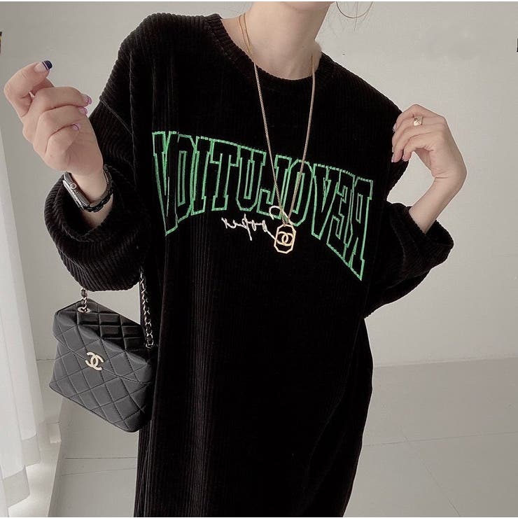 コーデュロイ長袖プリントワンピース | Ulysses | 詳細画像7 