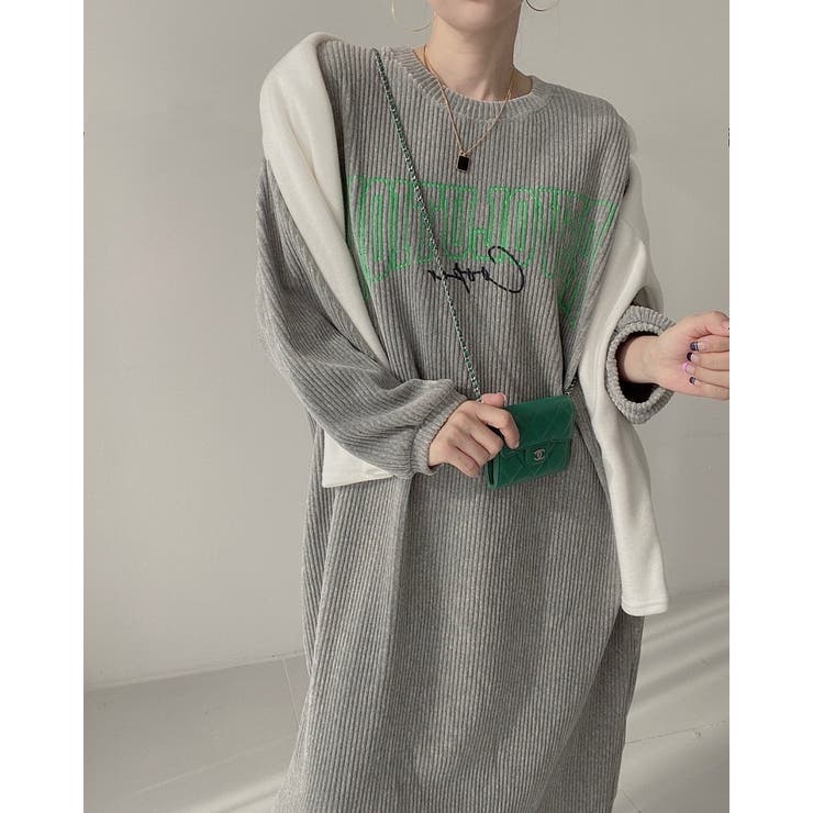 コーデュロイ長袖プリントワンピース | Ulysses | 詳細画像8 