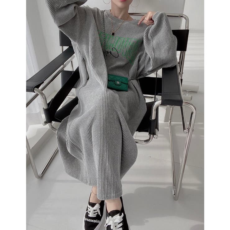 コーデュロイ長袖プリントワンピース | Ulysses | 詳細画像10 