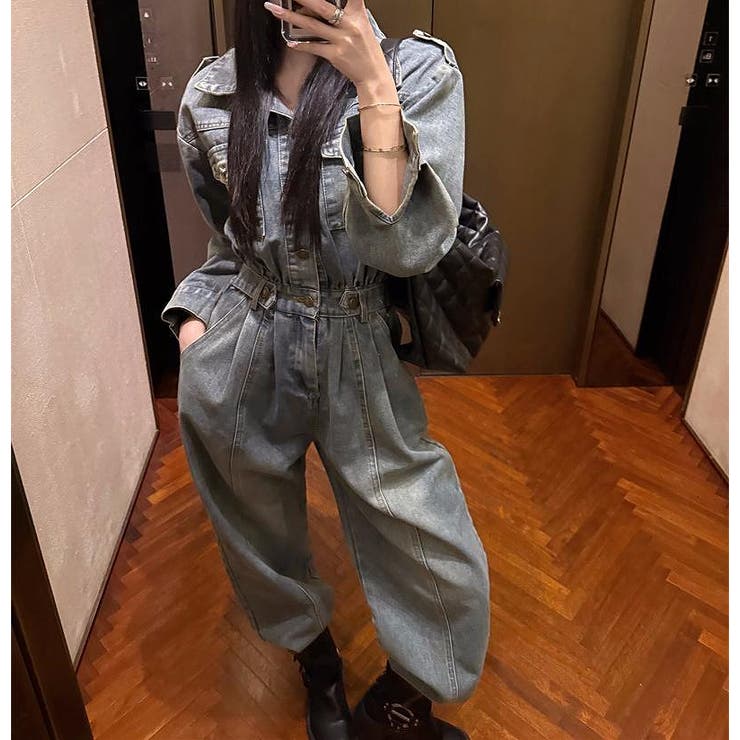 デニム長袖サロペット | Ulysses | 詳細画像1 