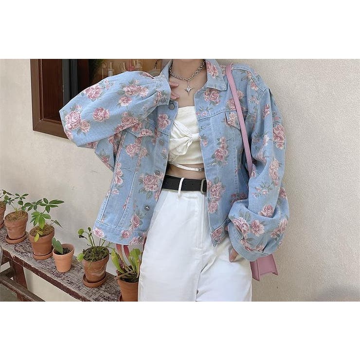 フラワープリントデニムジャケット[品番：NTRW0011180]｜Ulysses