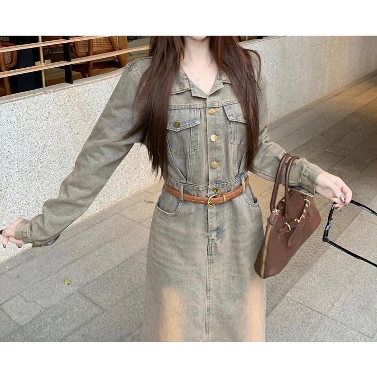 長袖襟付きデニムワンピース | Ulysses | 詳細画像2 