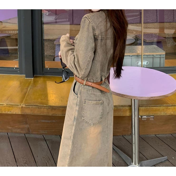 長袖襟付きデニムワンピース | Ulysses | 詳細画像4 