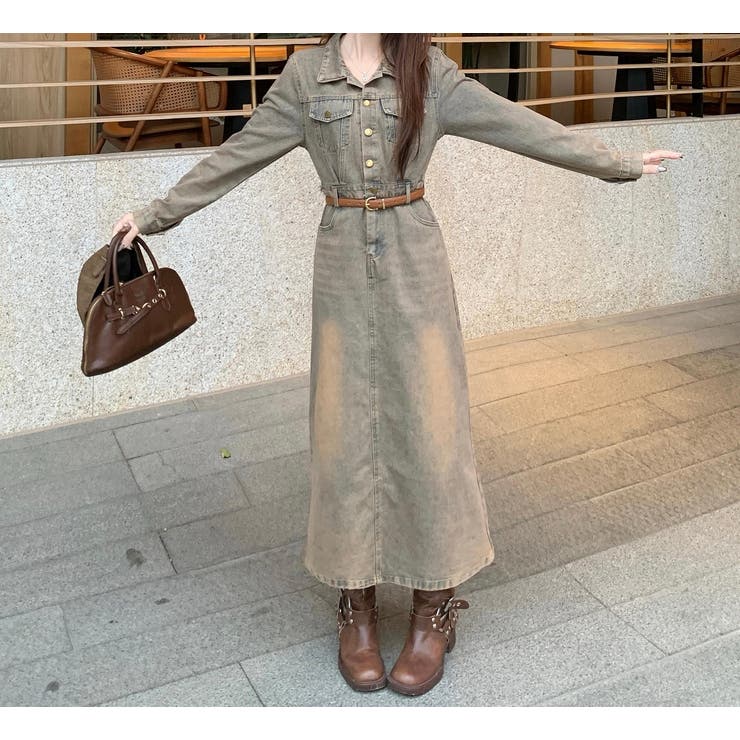 長袖襟付きデニムワンピース | Ulysses | 詳細画像5 