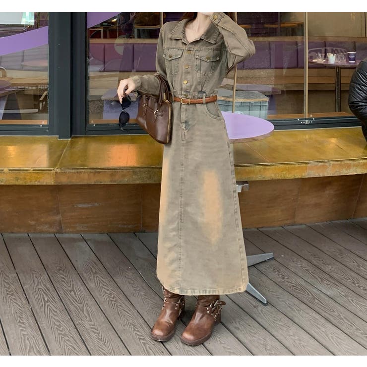 長袖襟付きデニムワンピース | Ulysses | 詳細画像6 