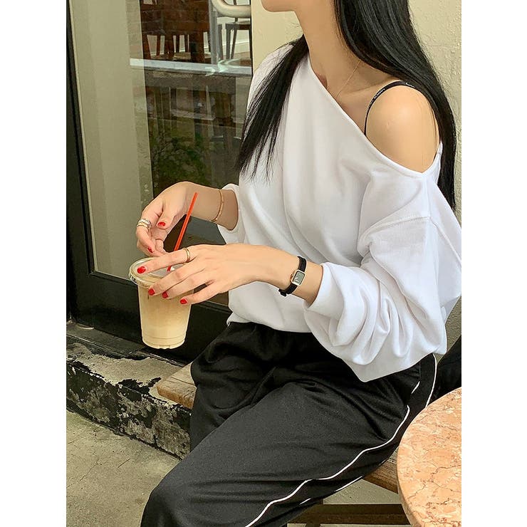 ホワイト | オフショルダートレーナー | Ulysses