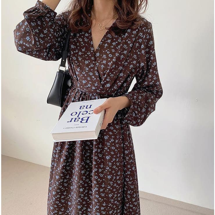 花柄リボン長袖ワンピース | Ulysses | 詳細画像4 