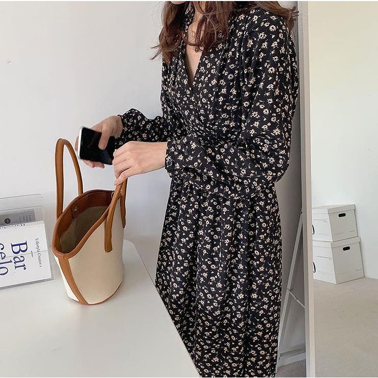 花柄リボン長袖ワンピース | Ulysses | 詳細画像5 